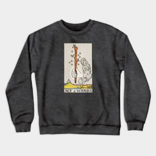 Ace of wands tarot card Crewneck Sweatshirt